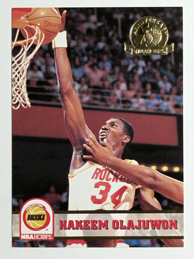 1993-94 Hoops Fifth Anniversary Gold #81 Hakeem Olajuwon (EXMT)