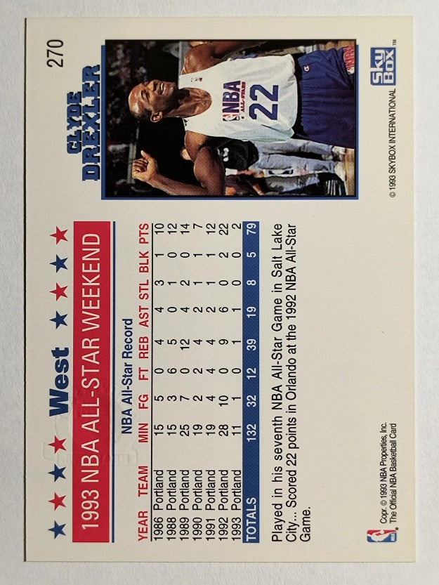 1993-94 Hoops Fifth Anniversary Gold #270 Clyde Drexler AS (NM)