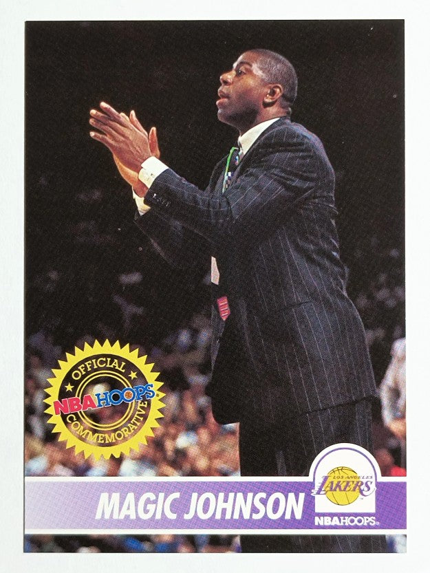 1994-95 Hoops #296 Magic Johnson COMM
