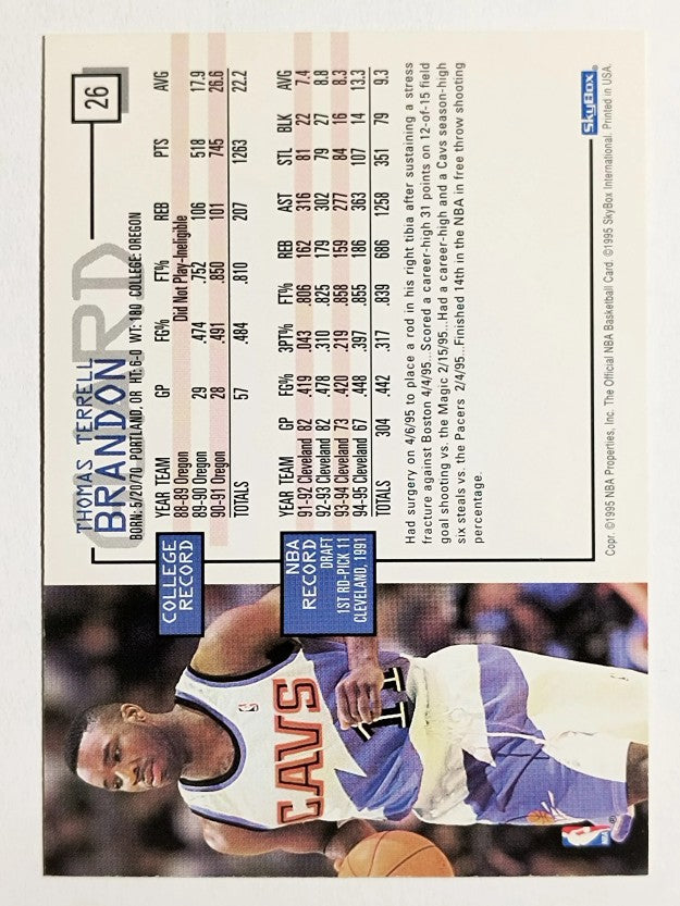 1995-96 Hoops #26 Terrell Brandon