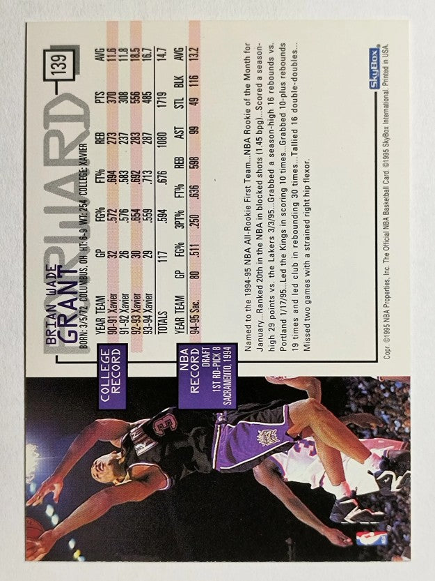 1995-96 Hoops #139 Brian Grant