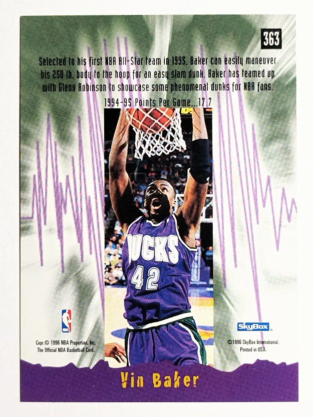 1995-96 Hoops #363 Vin Baker ES