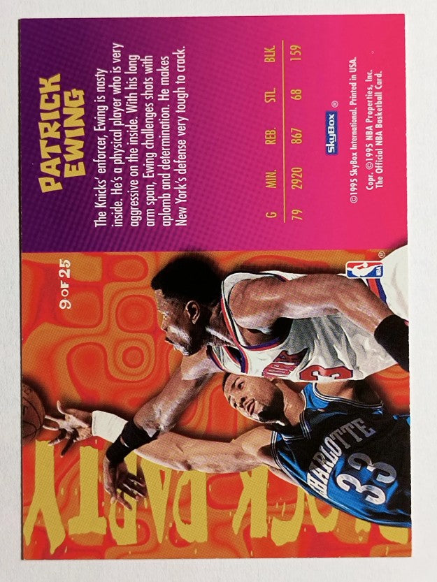 1995-96 Hoops Block Party #9 Patrick Ewing