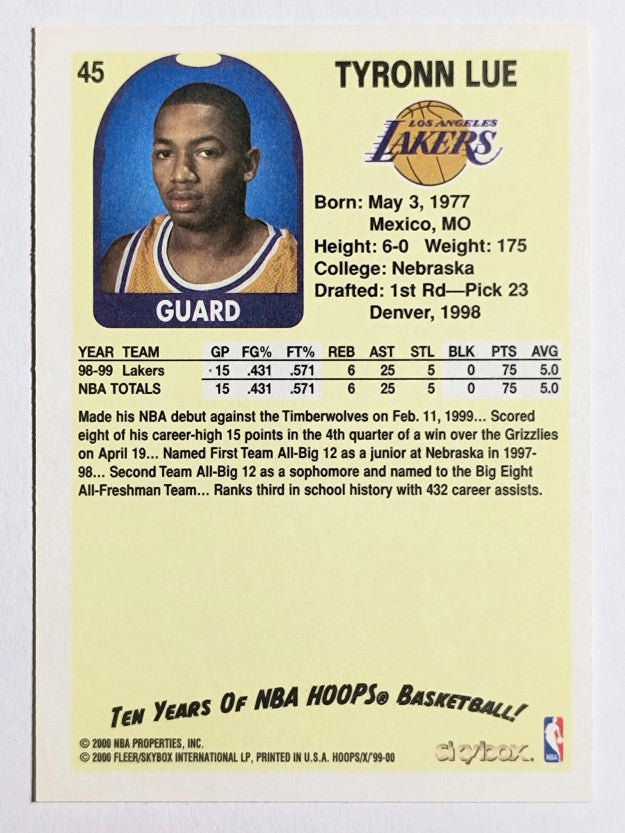 1999-00 Hoops Decade #45 Tyronn Lue