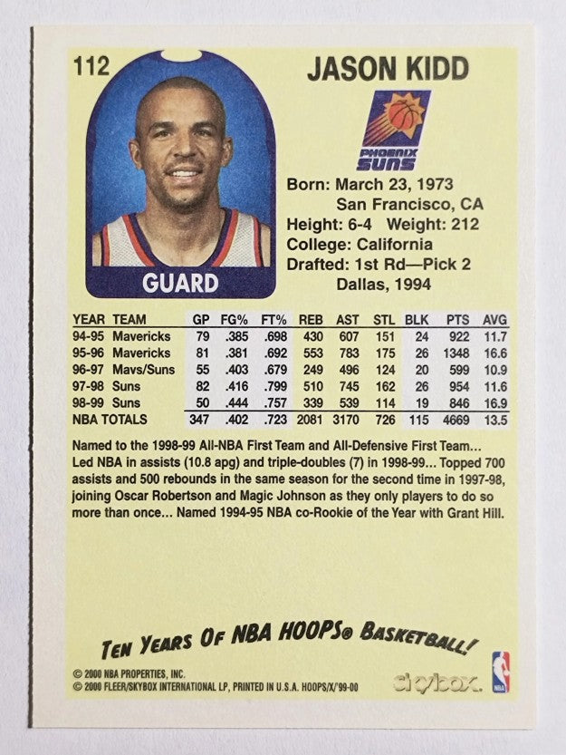 1999-00 Hoops Decade #112 Jason Kidd
