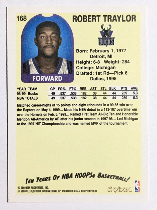 1999-00 Hoops Decade #168 Robert Traylor