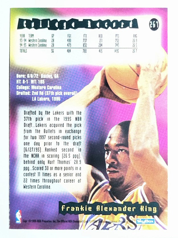 1995-96 Hoops #267 Frankie King RC