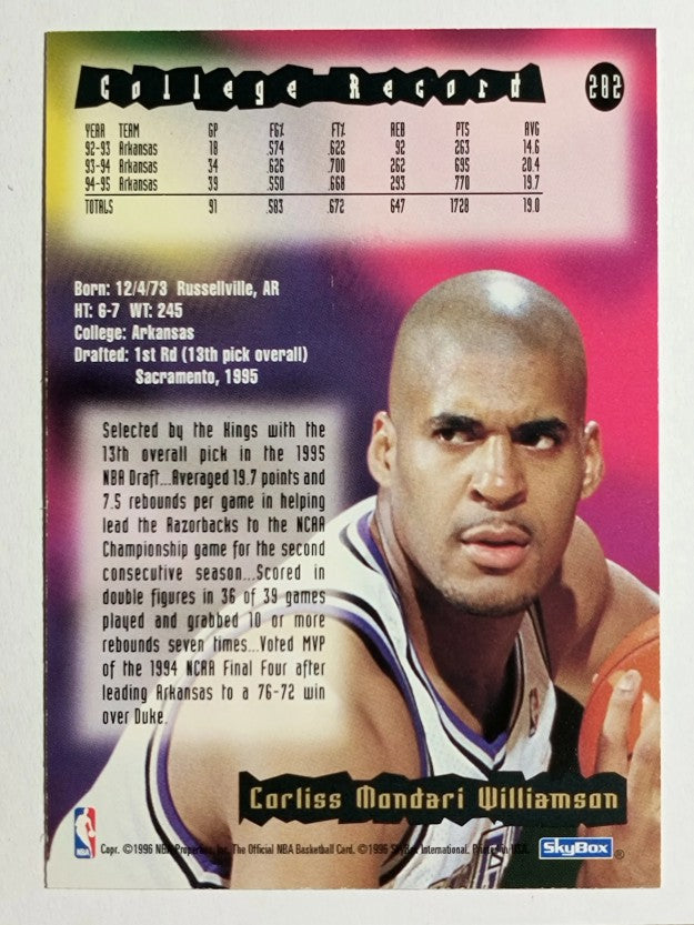 1995-96 Hoops #282 Corliss Williamson RC