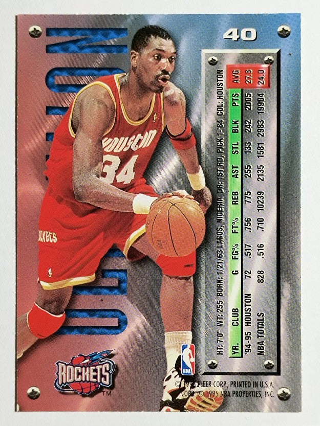 1995-96 Metal #40 Hakeem Olajuwon