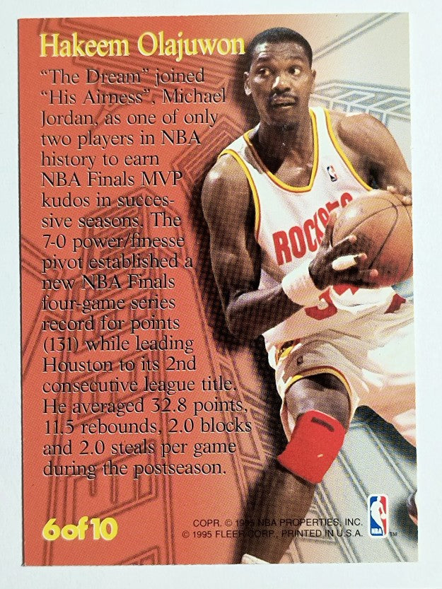 1995-96 Metal Steel Towers #6 Hakeem Olajuwon