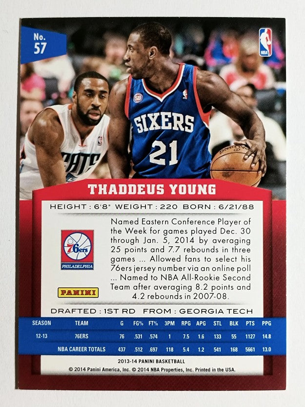2013-14 Panini #57 Thaddeus Young