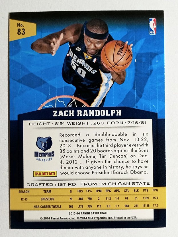 2013-14 Panini #83 Zach Randolph