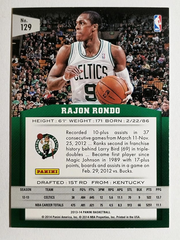 2013-14 Panini #129 Rajon Rondo