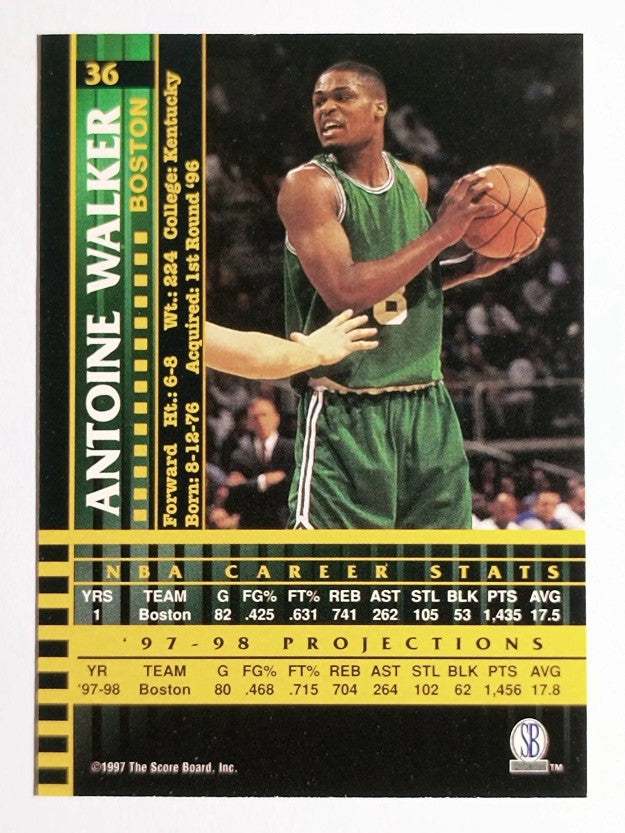 1997 Score Board Players Club #36 Antoine Walker