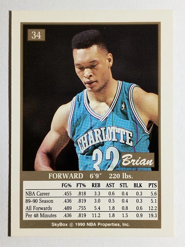 1990-91 SkyBox #34 Brian Rowsom SP
