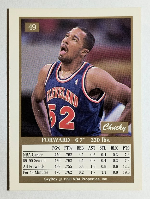 1990-91 SkyBox #49 Chucky Brown RC