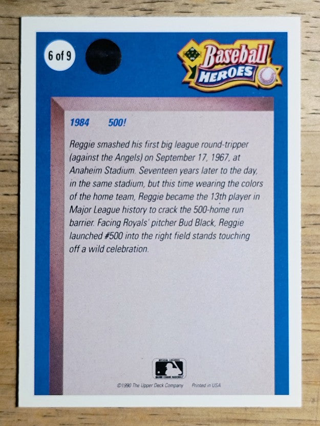 1990 Upper Deck Jackson Heroes #6 Reggie Jackson