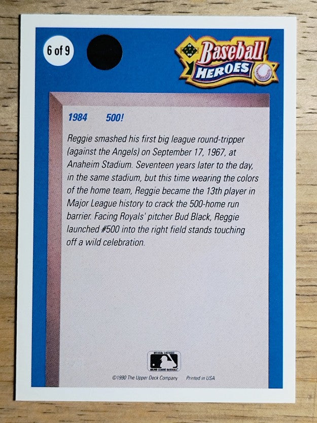1990 Upper Deck Jackson Heroes #6 Reggie Jackson