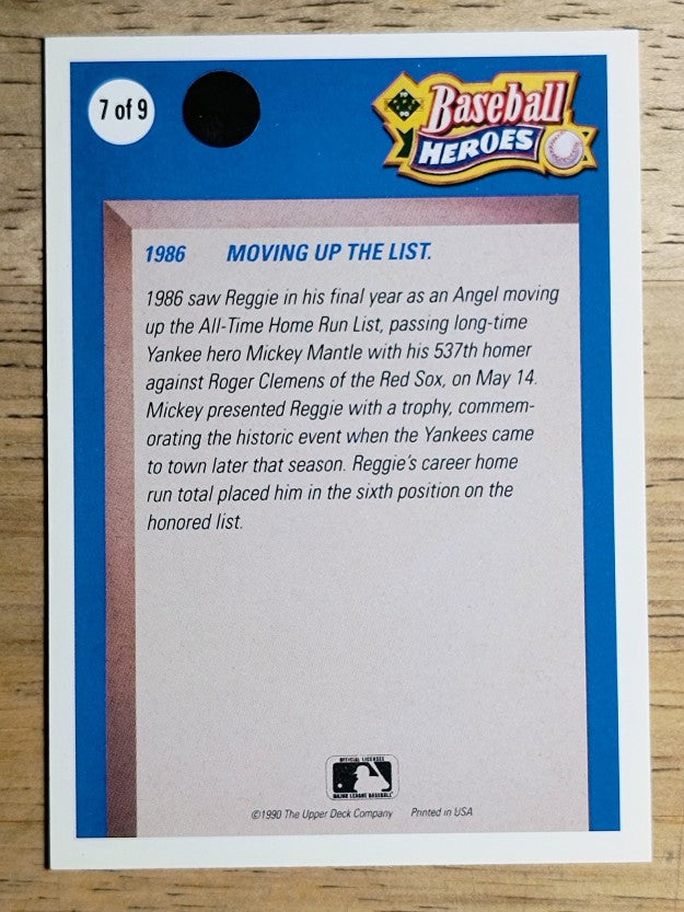 1990 Upper Deck Jackson Heroes #7 Reggie Jackson