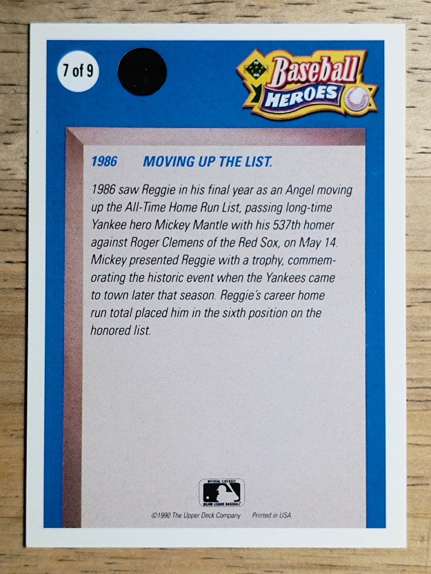 1990 Upper Deck Jackson Heroes #7 Reggie Jackson