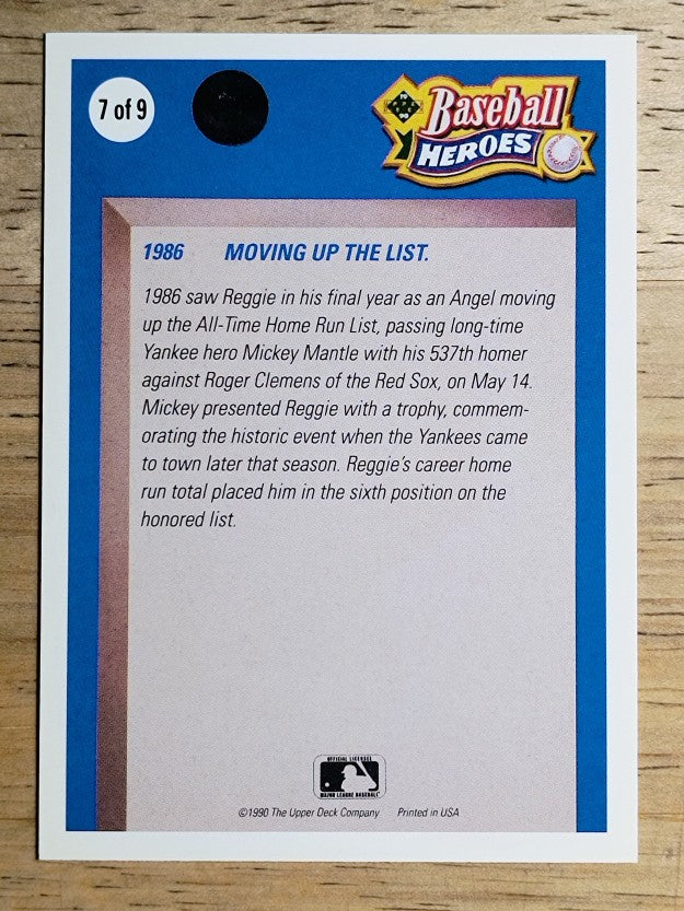 1990 Upper Deck Jackson Heroes #7 Reggie Jackson