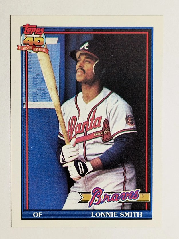 1991 Topps #306A Lonnie Smith ERR/136 games in '90
