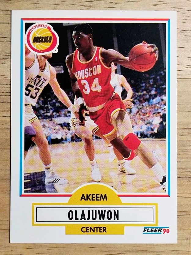 1990-91 Fleer #73 Hakeem Olajuwon