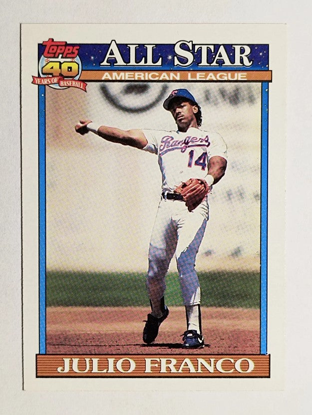 1991 Topps #387 Julio Franco AS
