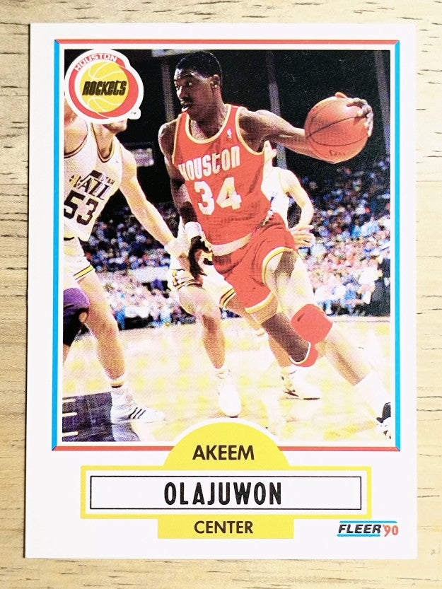 1990-91 Fleer #73 Hakeem Olajuwon