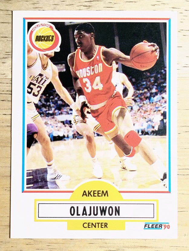 1990-91 Fleer #73 Hakeem Olajuwon