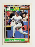 1992 Topps #398 Julio Franco AS