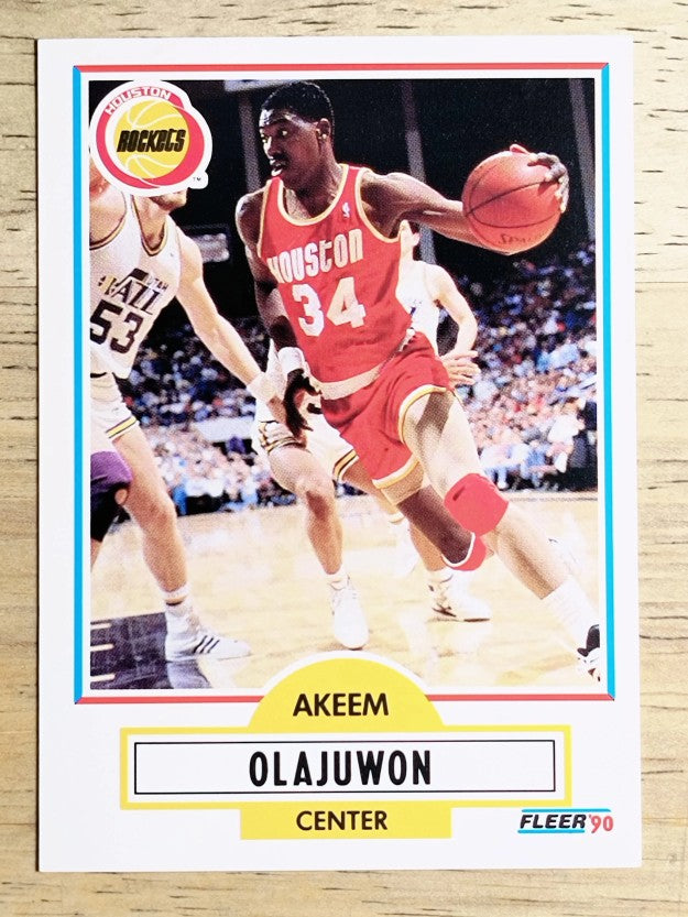 1990-91 Fleer #73 Hakeem Olajuwon