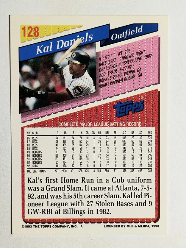 1993 Topps #128 Kal Daniels