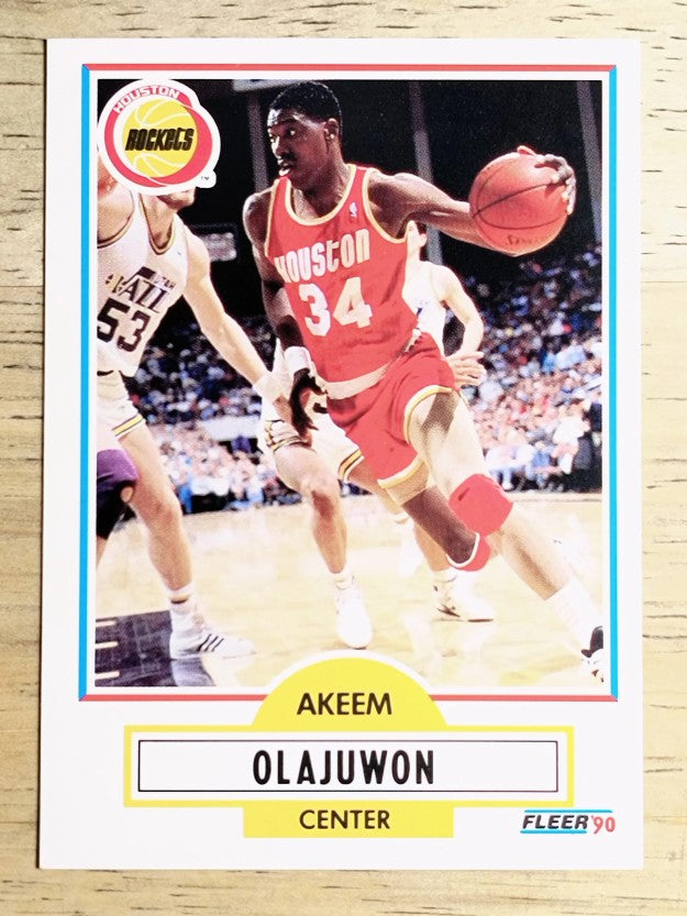 1990-91 Fleer #73 Hakeem Olajuwon