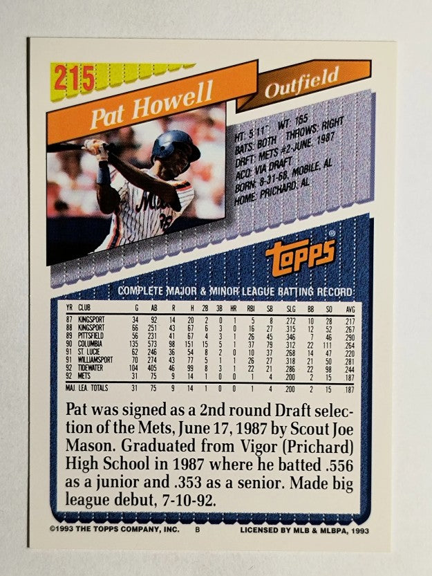 1993 Topps #215 Pat Howell