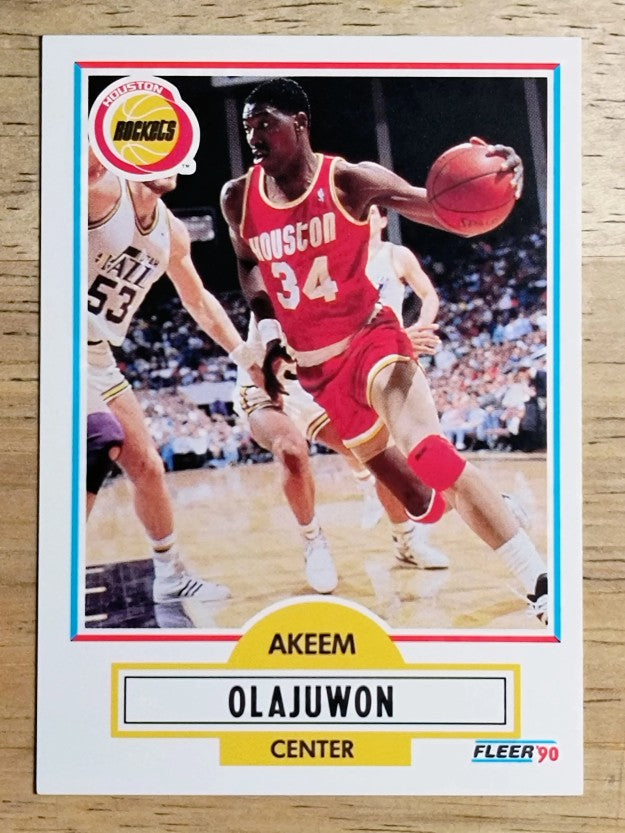 1990-91 Fleer #73 Hakeem Olajuwon