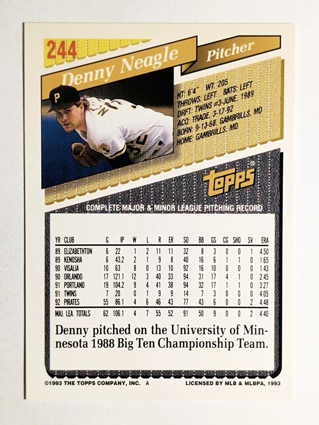 1993 Topps #244 Denny Neagle