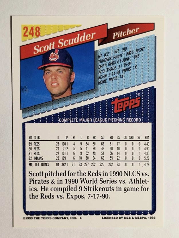 1993 Topps #248 Scott Scudder