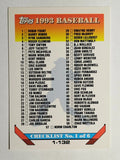 1993 Topps #394 Checklist 1-132