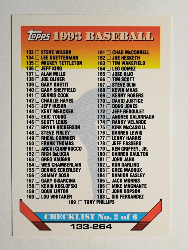 1993 Topps #395 CL 133-264