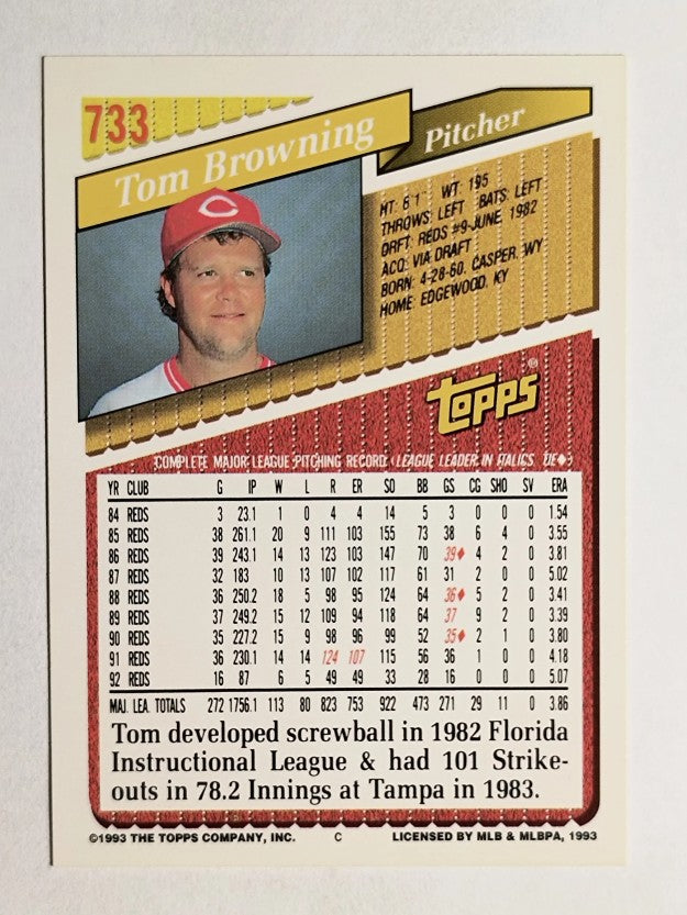 1993 Topps #733 Tom Browning