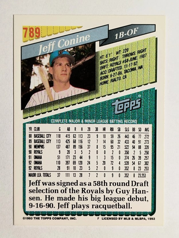1993 Topps #789 Jeff Conine