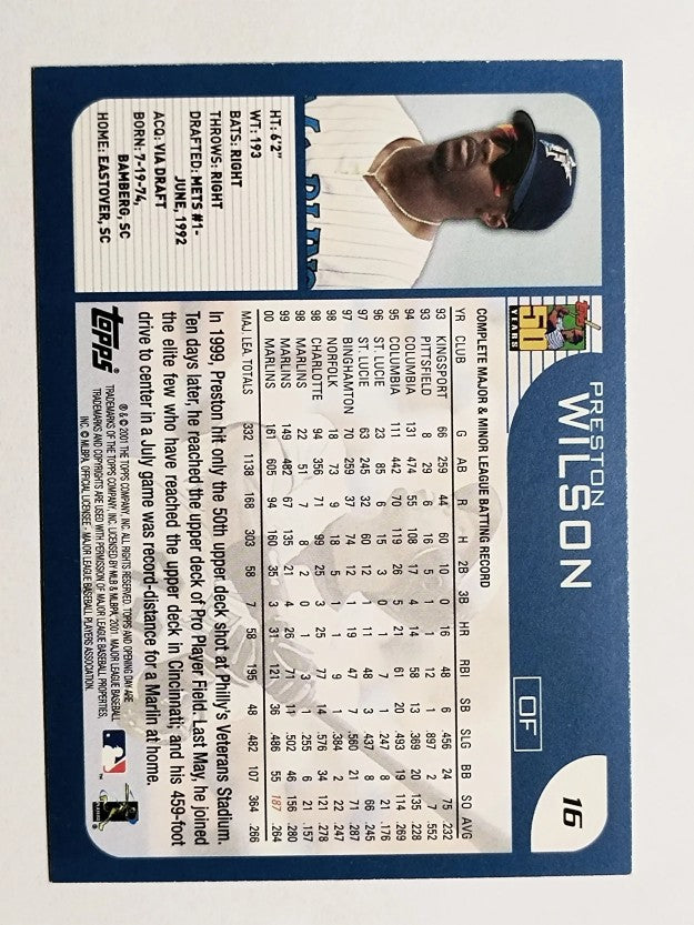 2001 Topps Opening Day #16 Preston Wilson