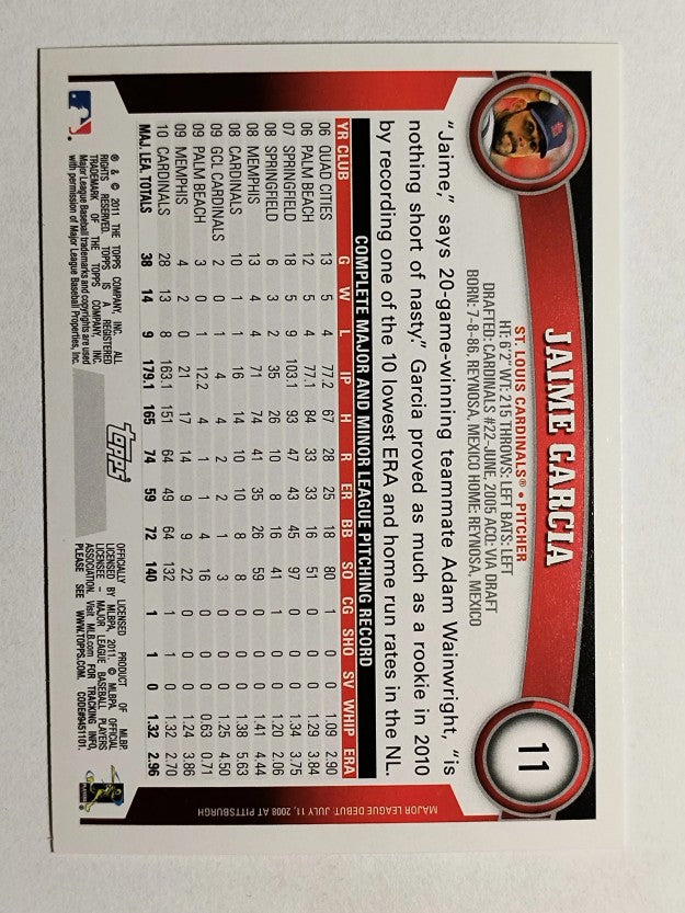 2011 Topps Opening Day #11 Jaime Garcia