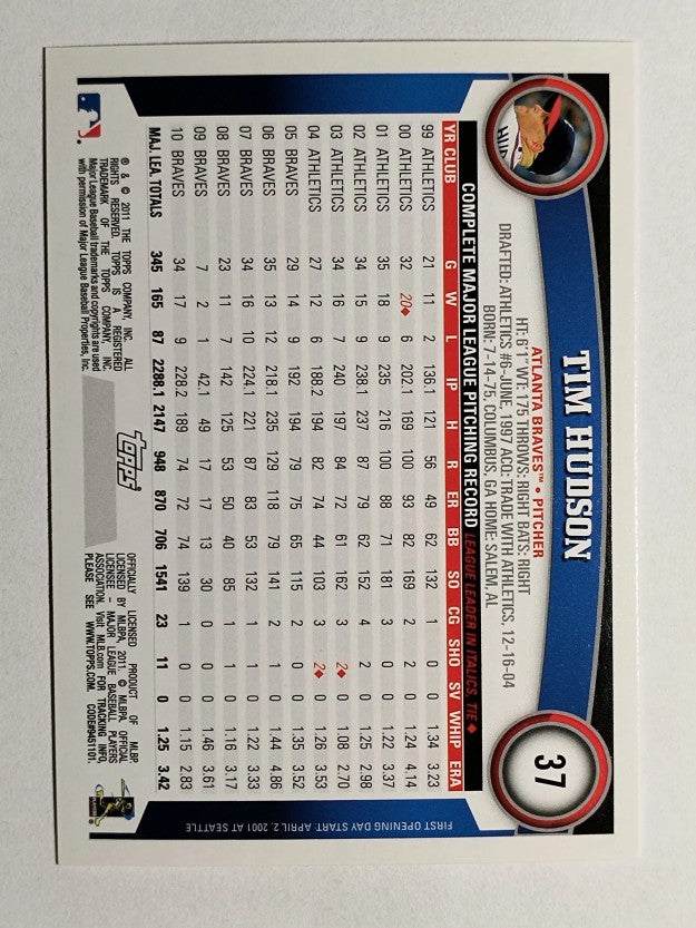 2011 Topps Opening Day #37 Tim Hudson