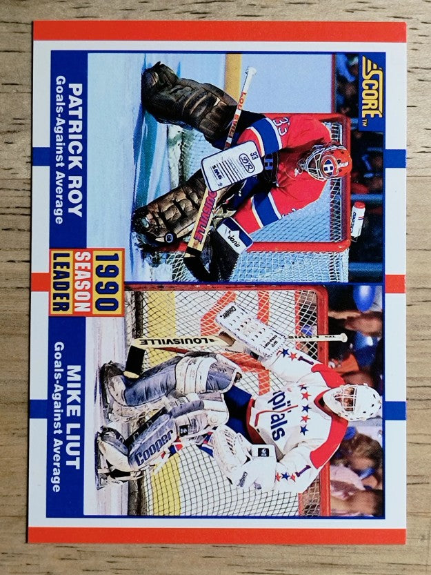 1990-91 Score Canadian #354 Patrick Roy/Mike Liut LL