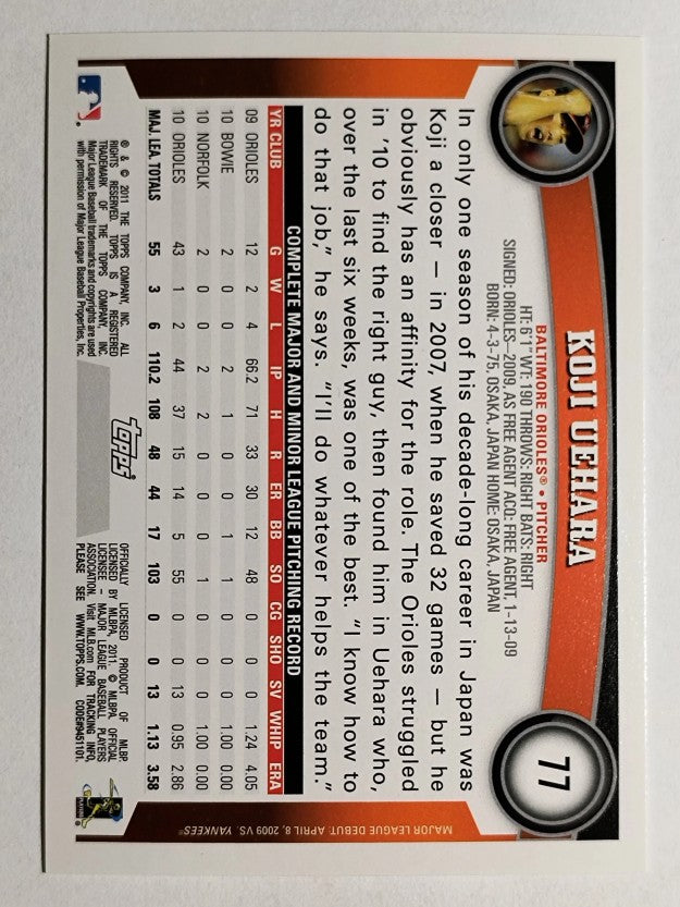 2011 Topps Opening Day #77 Koji Uehara