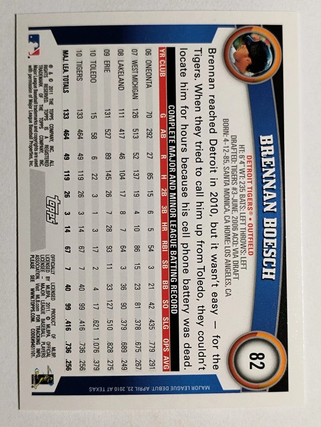 2011 Topps Opening Day #82 Brennan Boesch