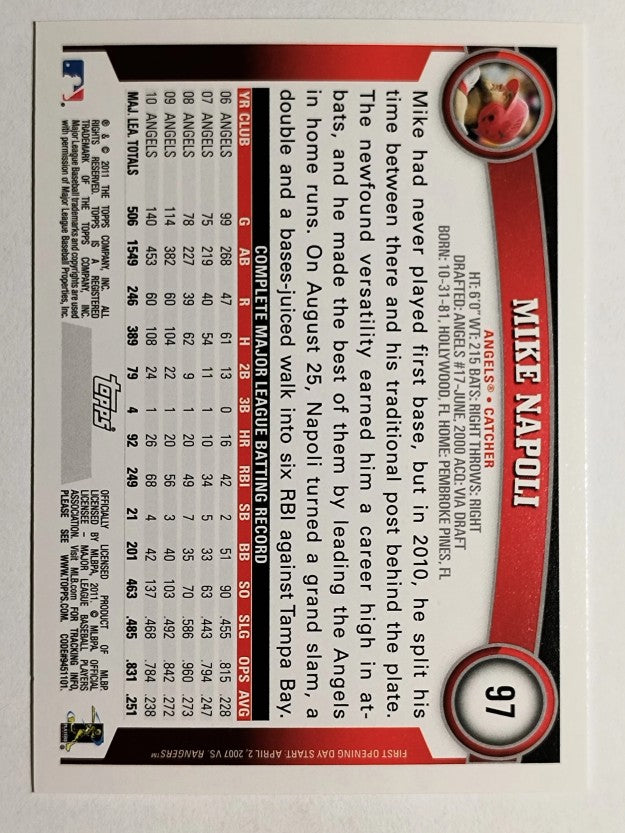 2011 Topps Opening Day #97 Mike Napoli