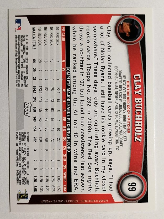 2011 Topps Opening Day #99 Clay Buchholz